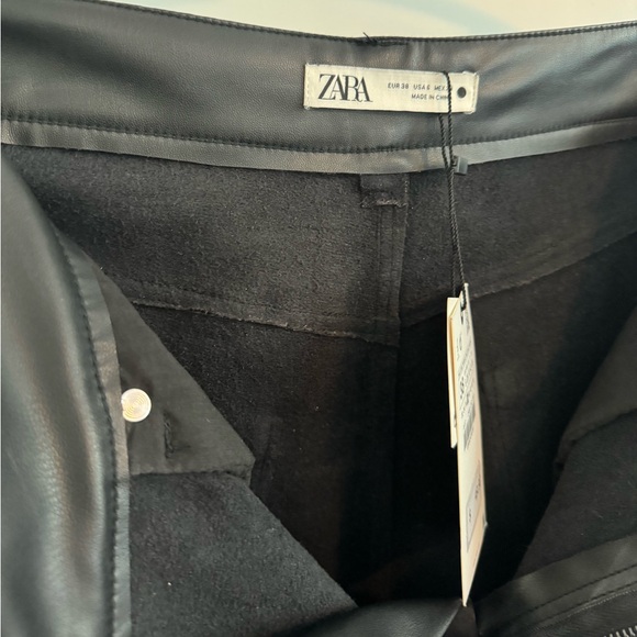 NWT | Zara | Faux Leather 90’s Wide Leg Pant - Picture 15 of 17